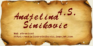 Andjelina Šiniković vizit kartica